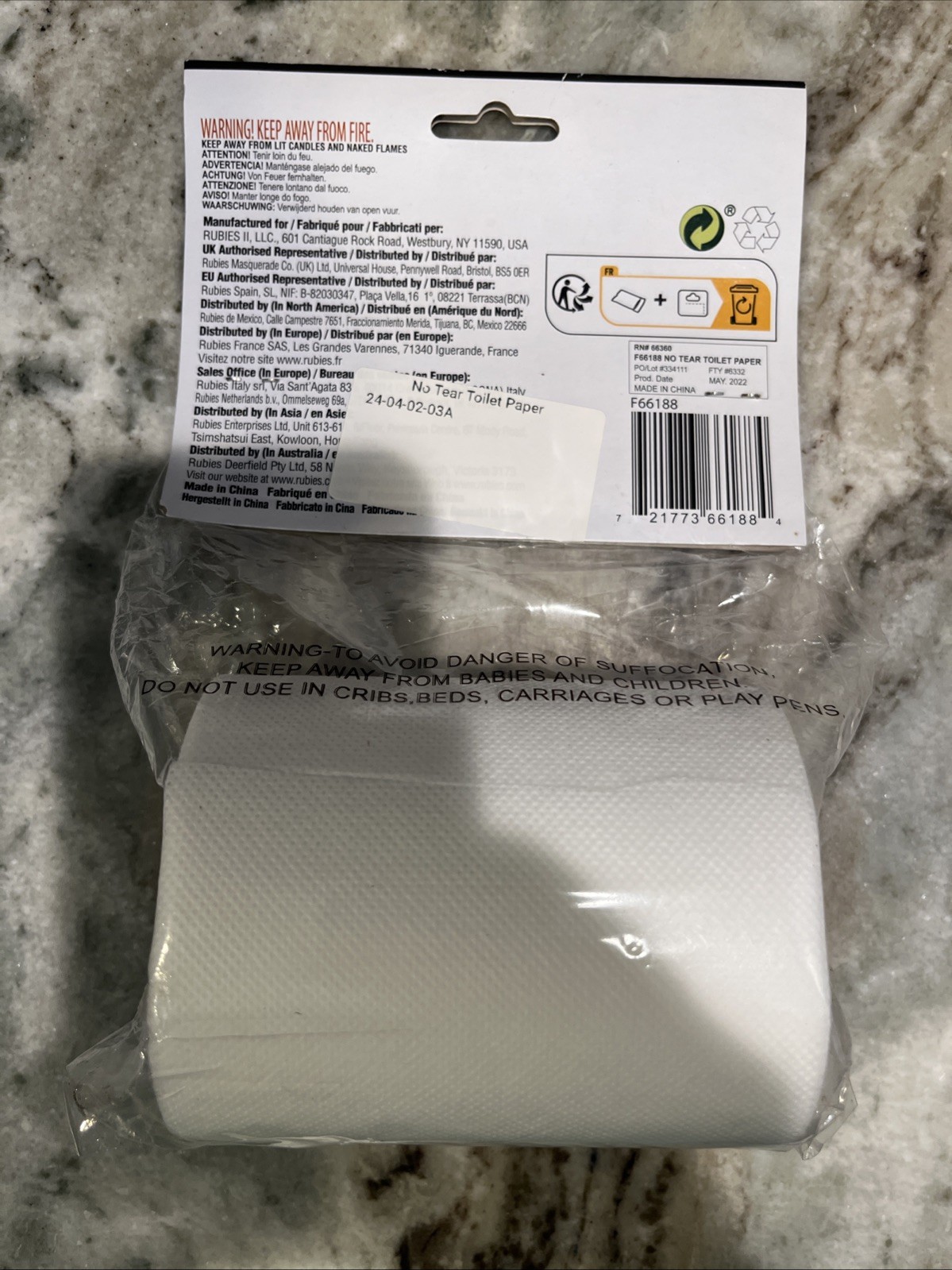 NO TEAR TOILET PAPER – Prank Gag Funny Impossible To Tear Bathroom Joke