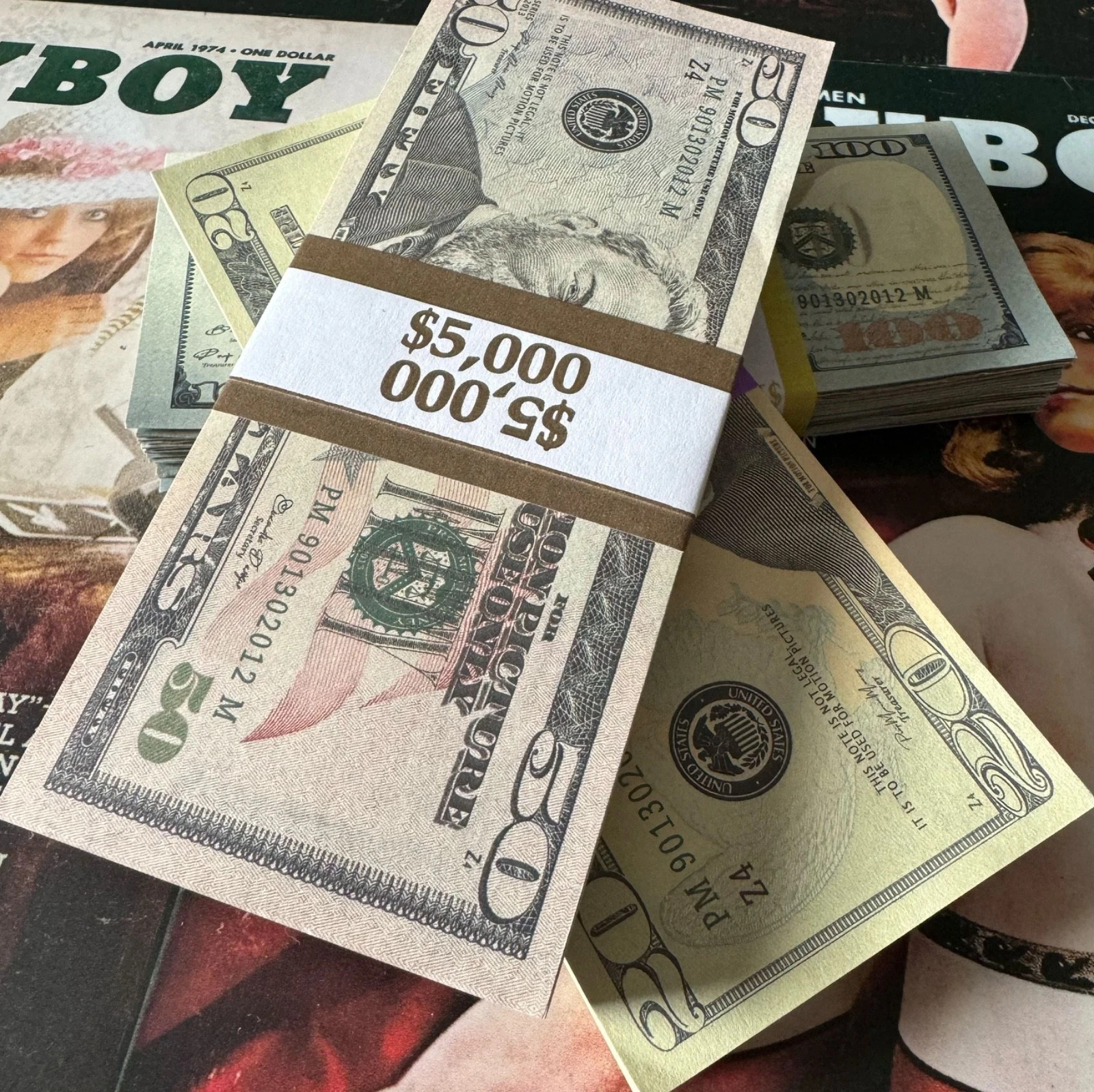 New Money Props Toy Play Fake Bills f Video Learning Education Toys10/20/50/100