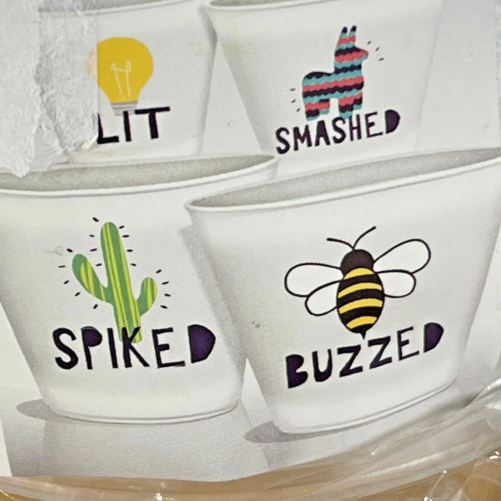 NEW 12 Pk Plastic 9oz Party Cups ALCOHOL Theme Reusable T PARTIES