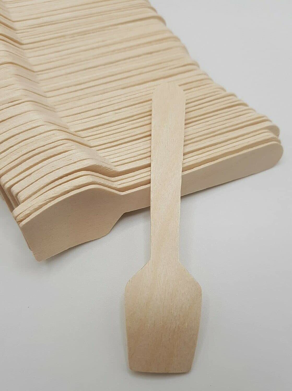 Disposable Wooden Spoons Mini Ice Cream Tea Dessert Spoon Party Tableware
