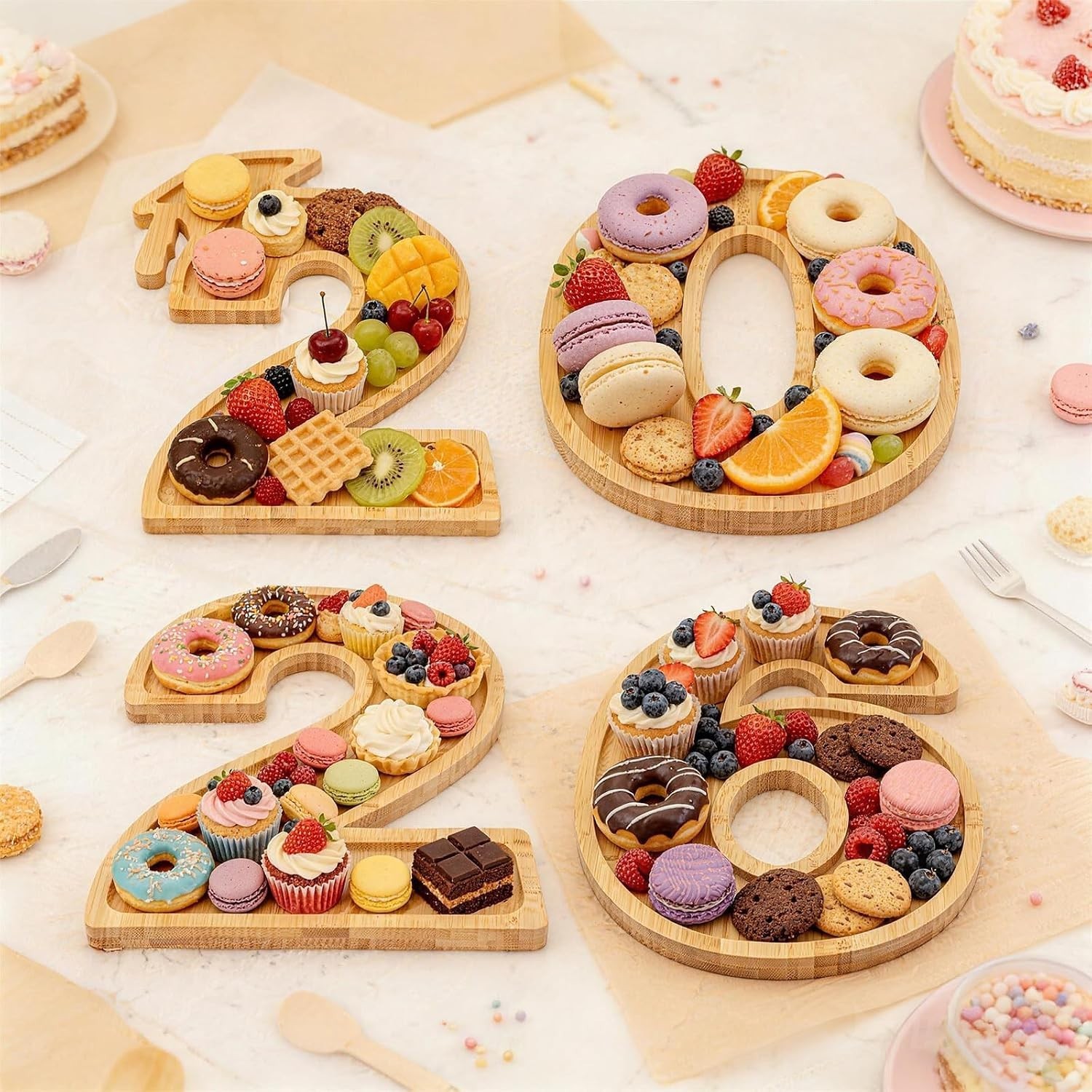 Graduation Number Charcuterie Boards Food Tray Plate Decorations for Parties