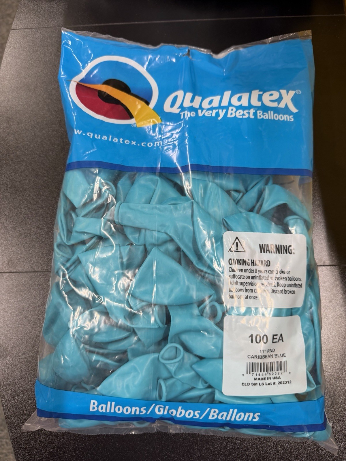 Qualatex Caribbean Blue 11” Latex