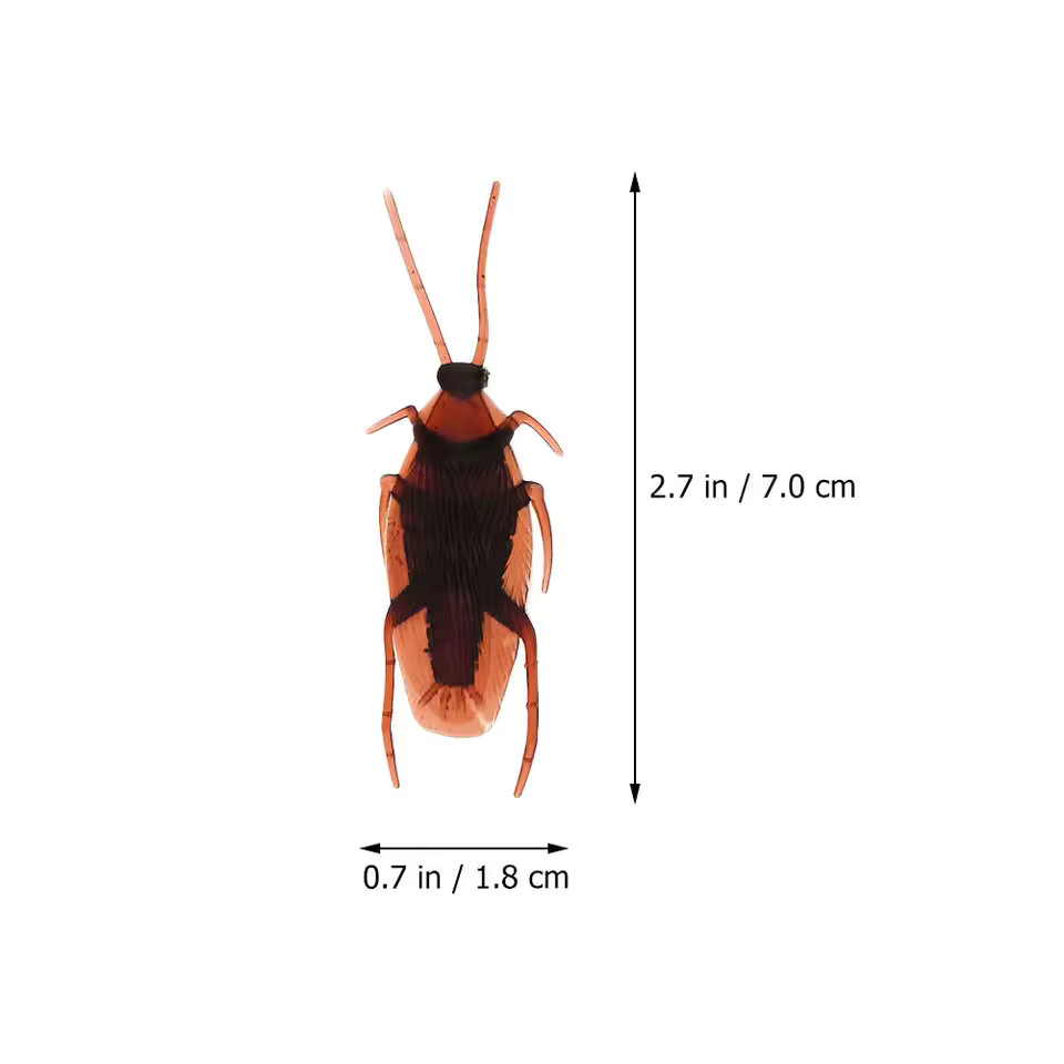 40PCS Realistic Fake Cockroaches – Scary Prank Props for Halloween Party Decor