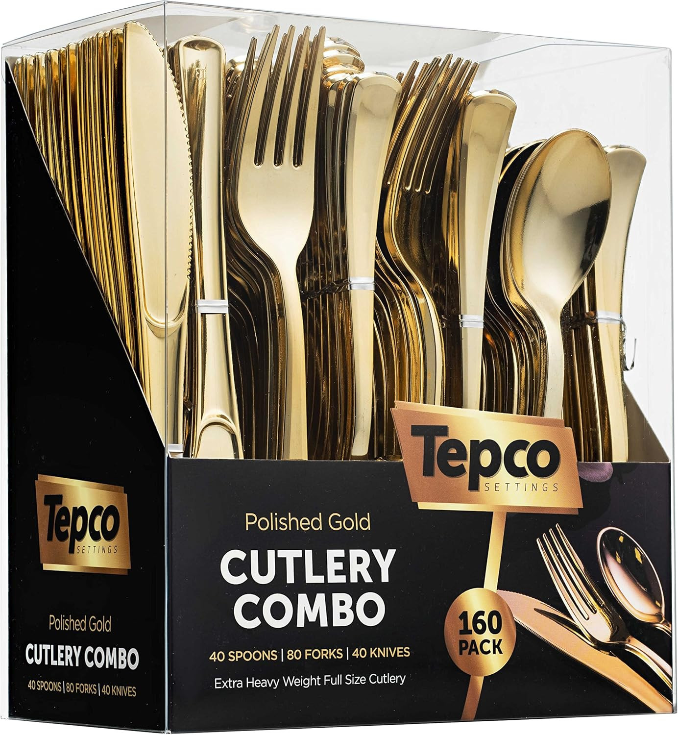 160 Plastic Silverware Set – Plastic Cutlery Set – Disposable Flatware – 80