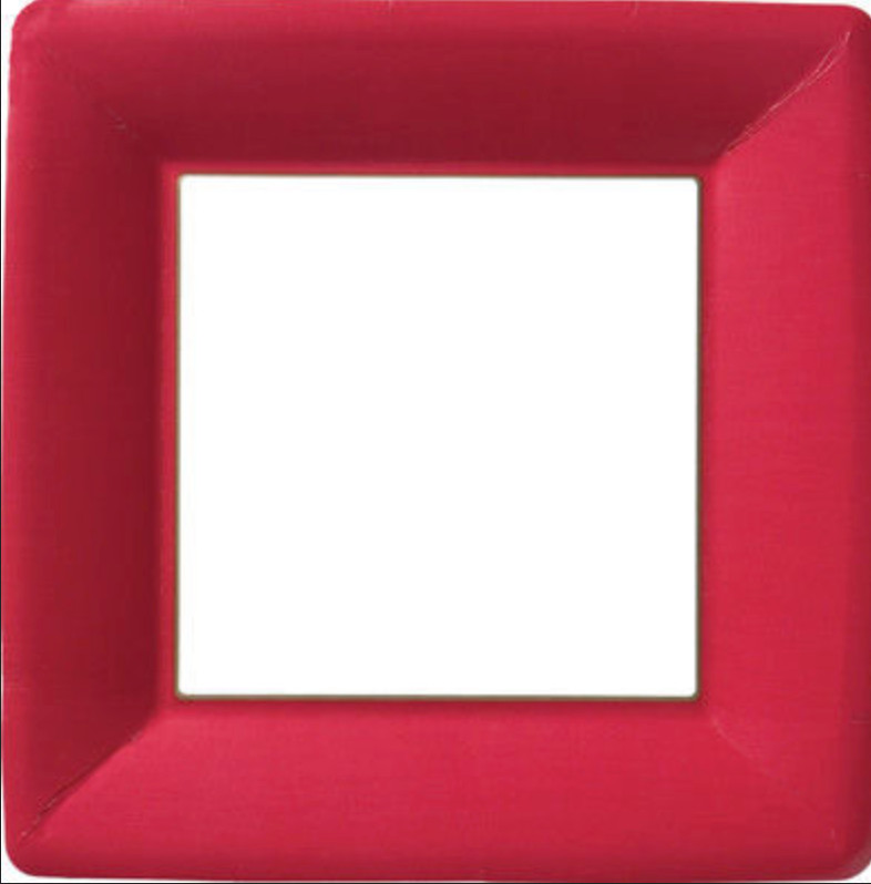 Boston International – 10″ Square Plates – Classic Red – PEG10110