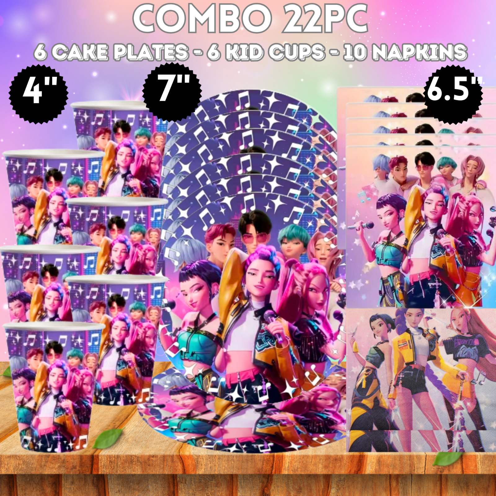 Kpop Gift Box Party Supplies birthday decoration balloon topper demon hunters