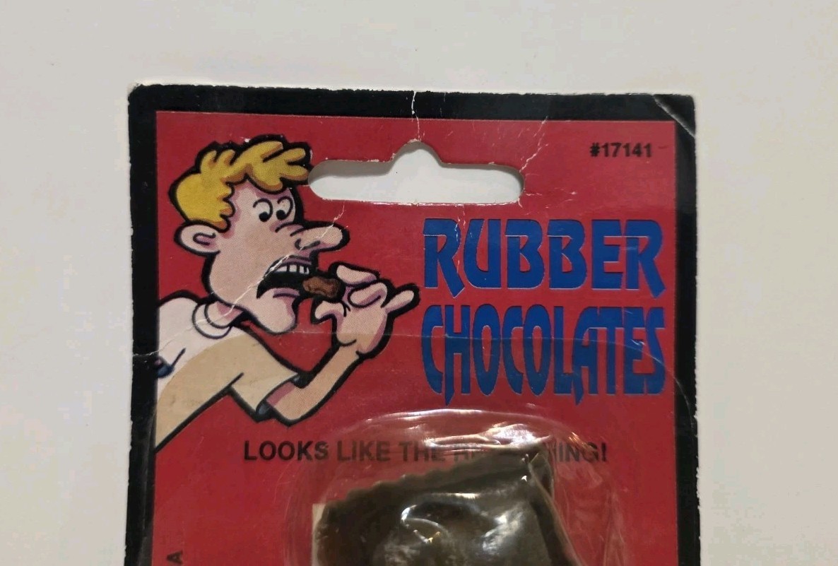 Vintage Forum Novelties Gag Gift Prank Practical Joke Rubber Chocolates – New