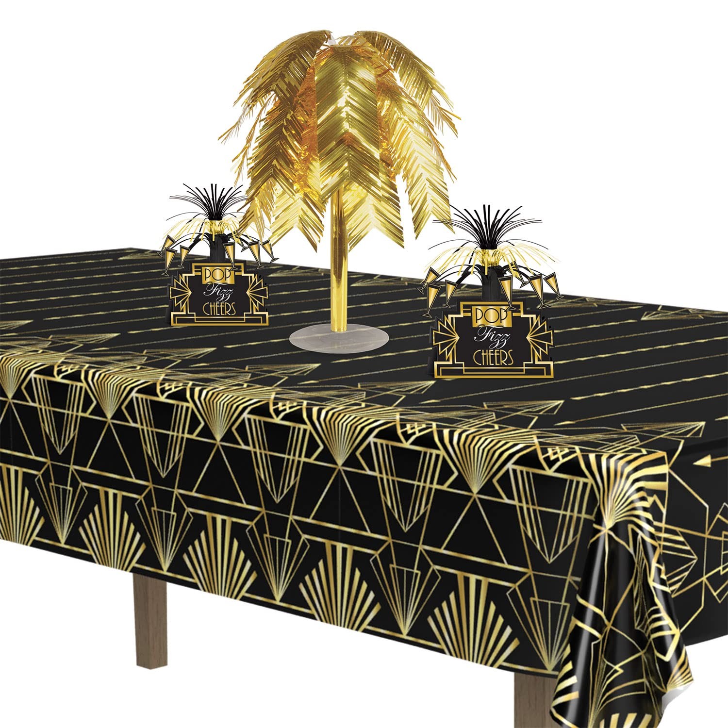 Beistle 2-Count 1920S Tablecover Art Deco Decor Table Decorations For Party