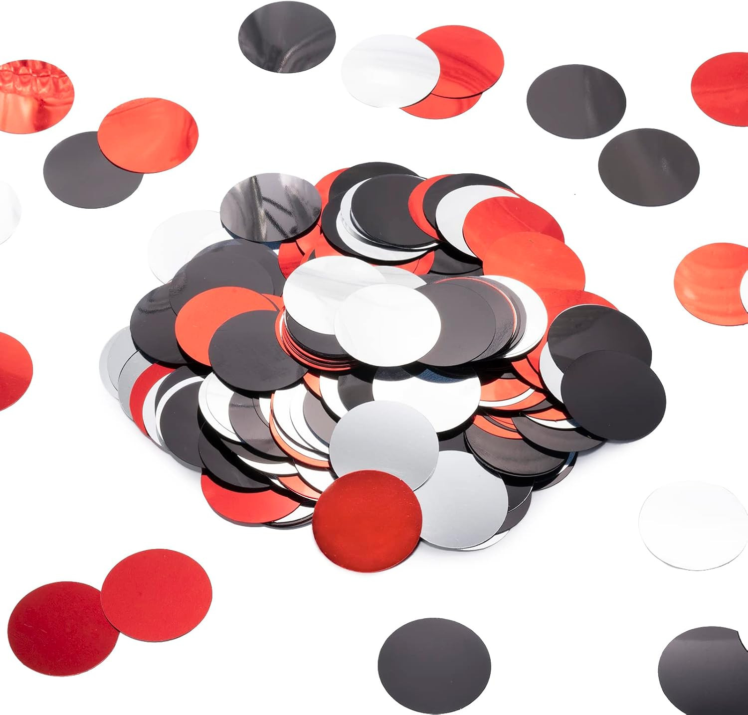 Orange Blue Table Confetti Party Decorations Metallic Circle Dot Confetti, 1.2 I