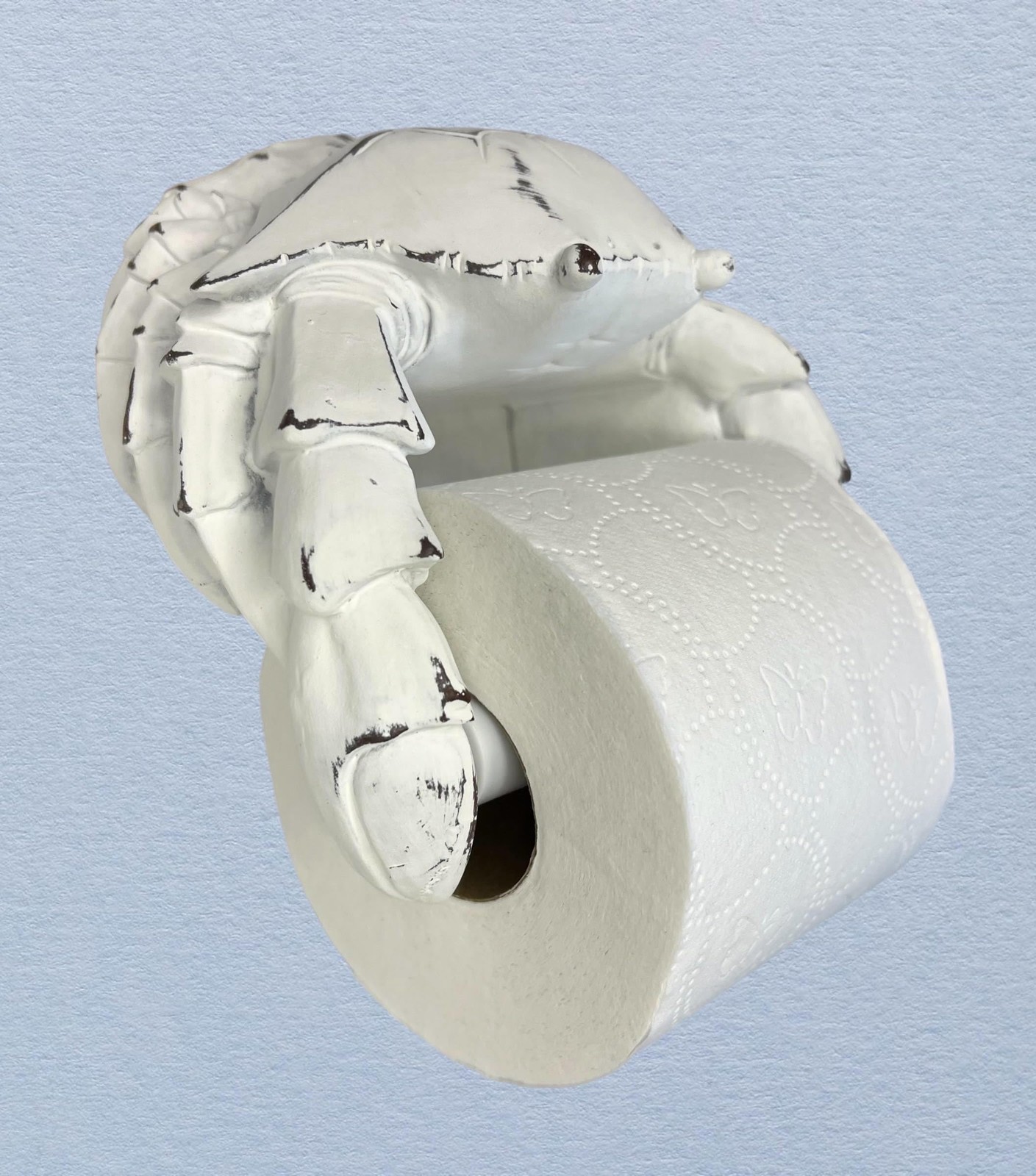 Crab Wall Mount Toilet Paper Roll Holder – Unique Decorative Rustic Nautical Bea