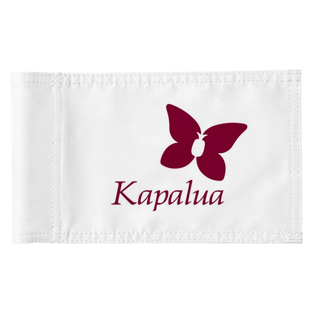 KAPALUA GOLF COURSE Golf Pin Regulation Tube Flag 13x20Inch white
