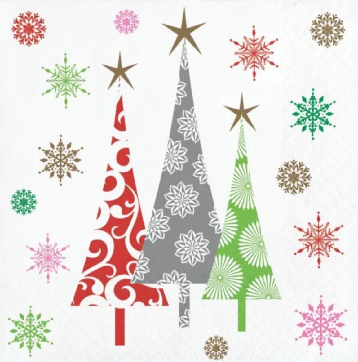 Contemporary Trees Lunch Napkins 16ct