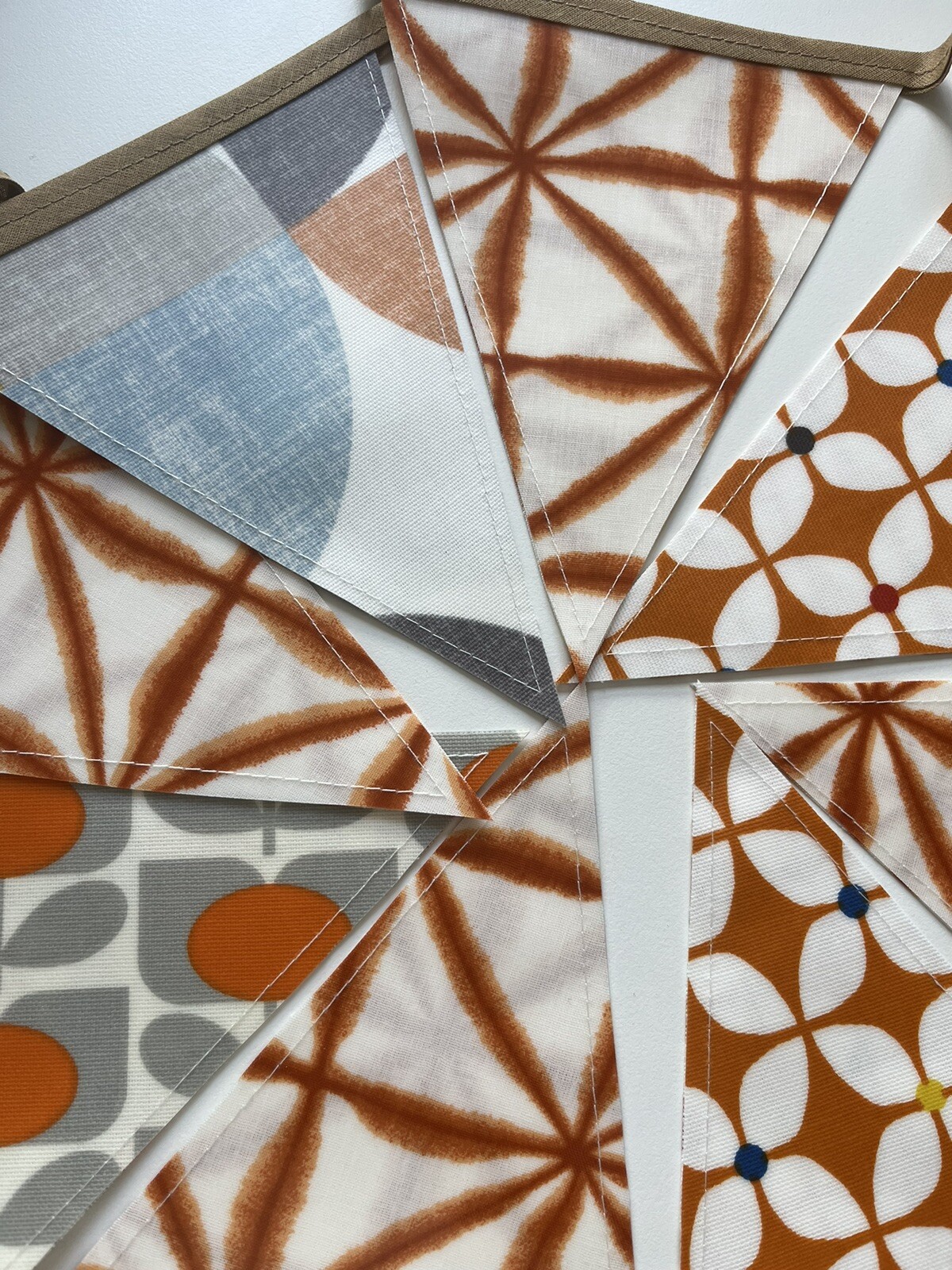 Handmade Oilcloth Bunting – Garden/Home Contemporary – 2 Meters Double Sided
