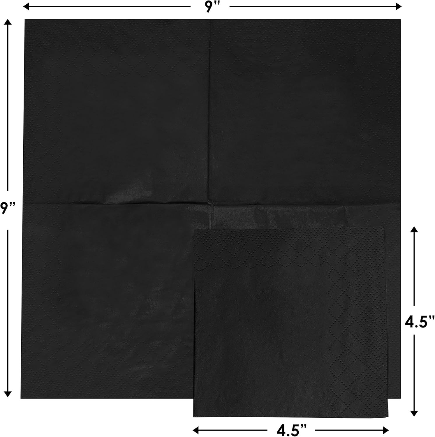 500 Pack Cocktail Napkins Paper – Quality 3-Ply Black Beverage Napkins – Rest…