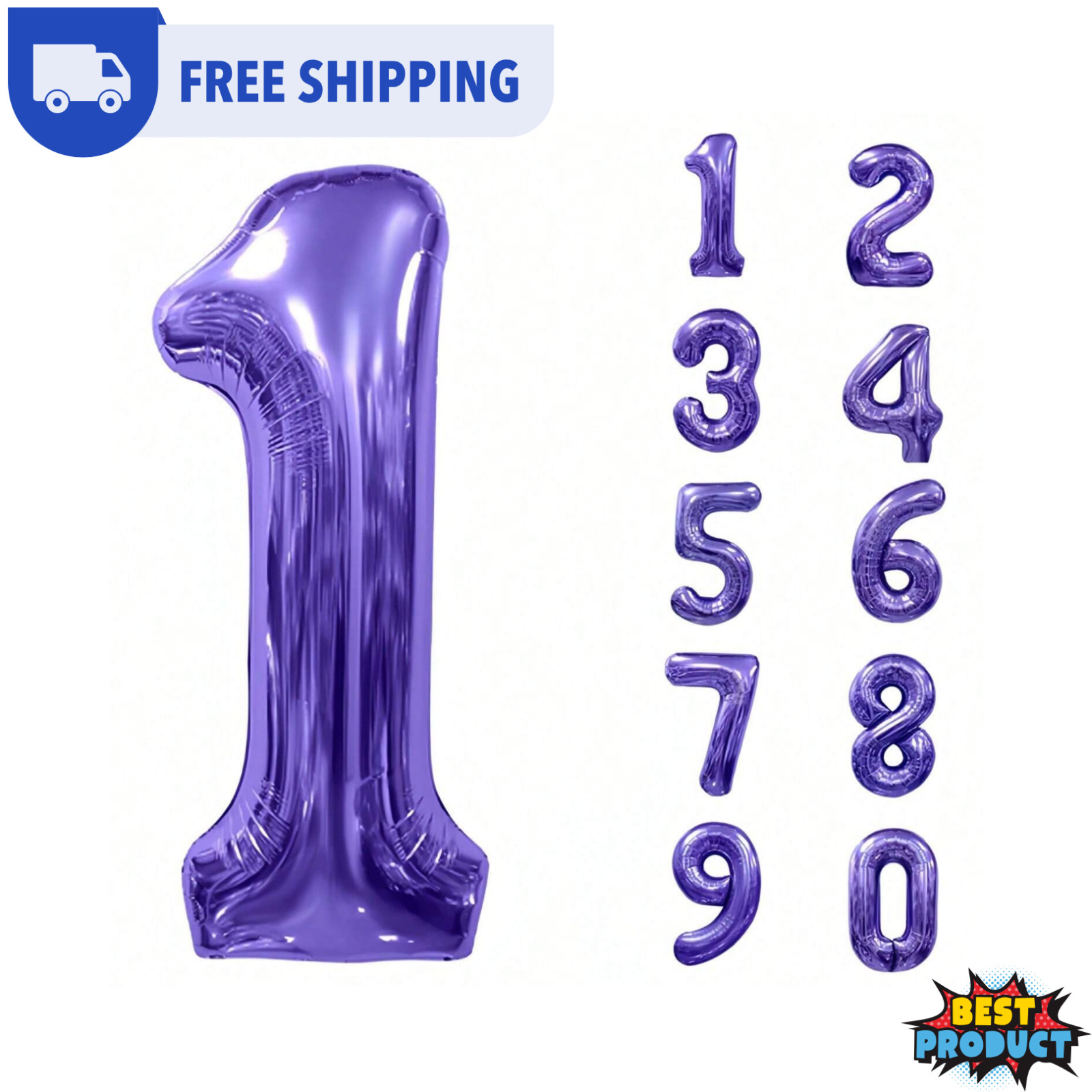 Large Number Balloons 40 Inch Foil 0-9 Giant Helium Air Birthday Party Decor USA