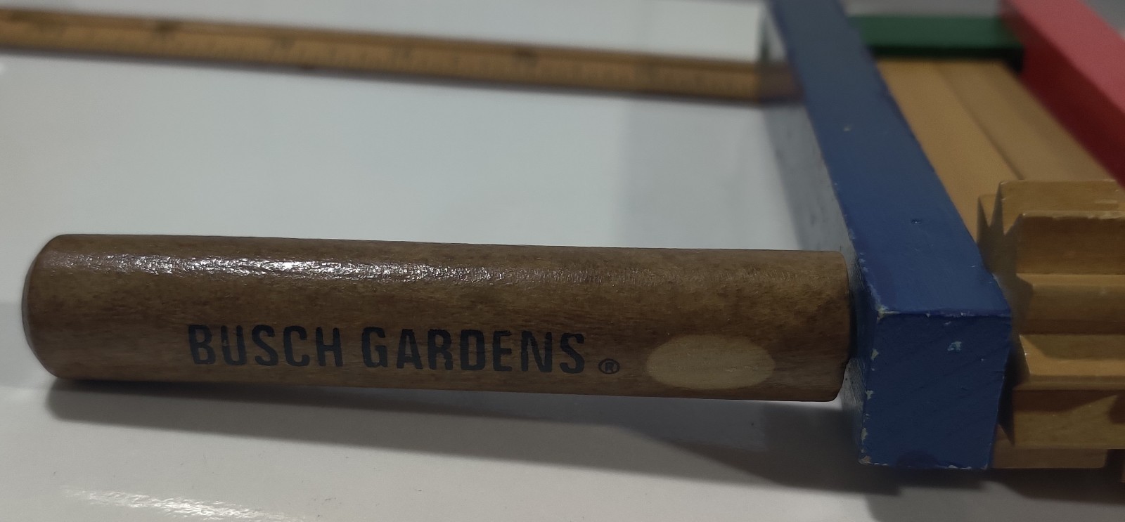 Busch Gardens Grogger Double ratchet noise maker 6 X 6.5 Inches Painted Matraca