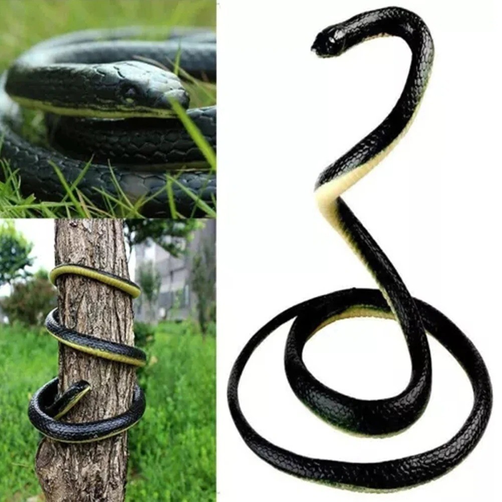 Fake Realistic Snake Lifelike Real Scary Rubber Toy Prank Party Joke For Garden