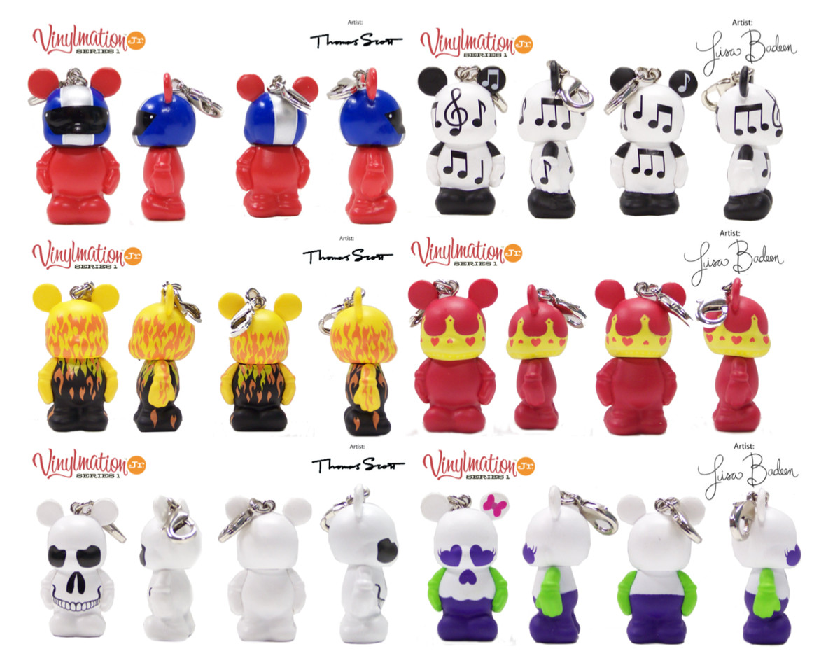 NEW CASE/Tray 36 Disney Park Party Favors Mickey Series #1 Figure Toy + Keychain