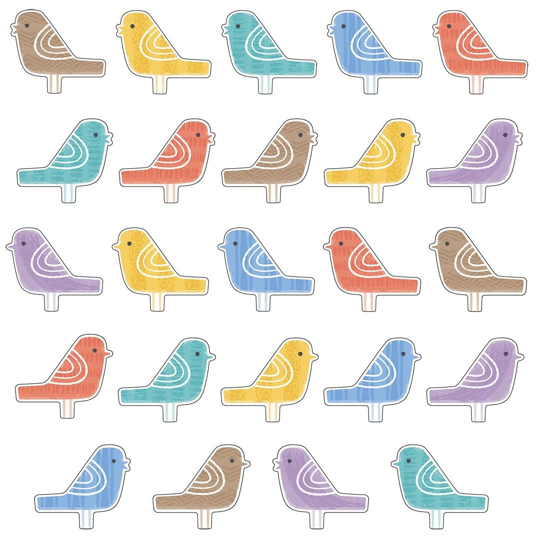72 PCS Garden Birds Classic Accents Variety Pack Decorative Cutout Pieces