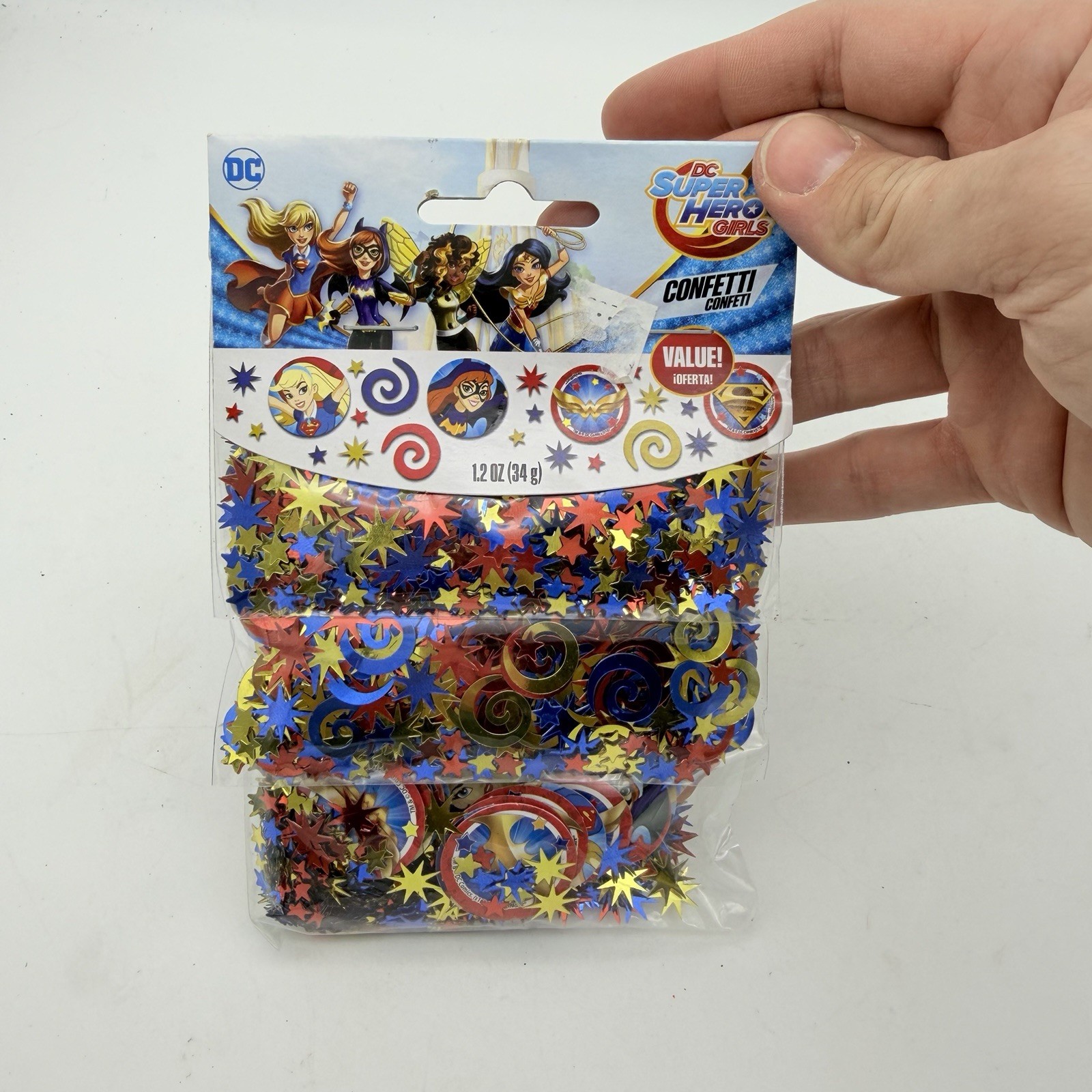 DC Super Hero Girls Foil Confetti Birthday Party Supplies New Decor NEW sealed