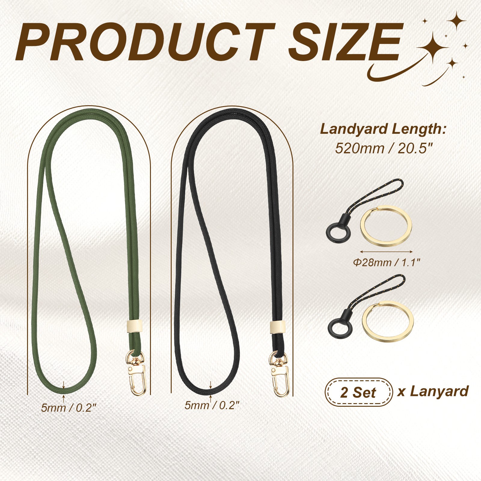 Lanyard, 2 Pack Teacher Lanyards for ID Badges, Black/Dark Green