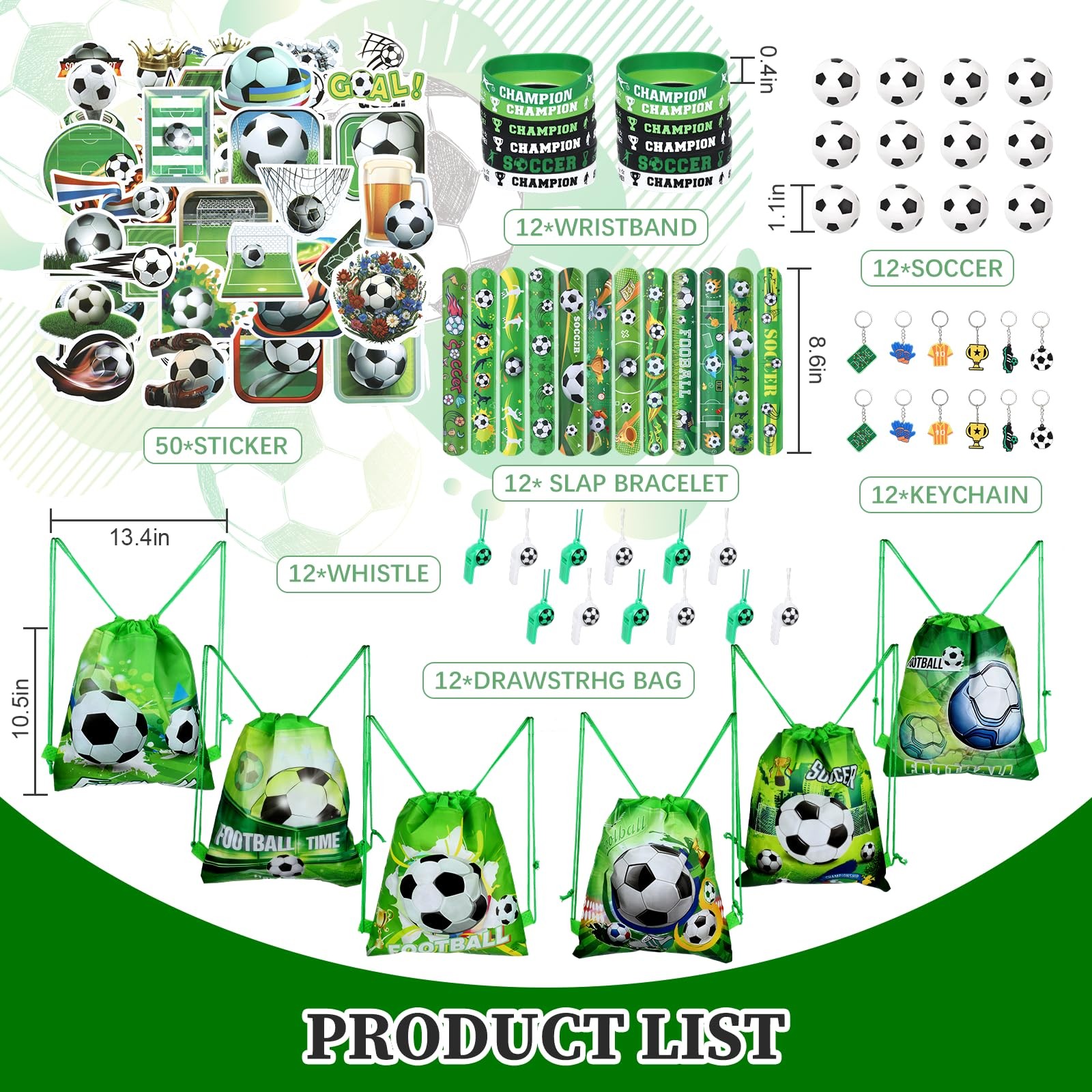 xieketn 122 Pcs Soccer Party Favors Set, Soccer Theme Party Decorations with …
