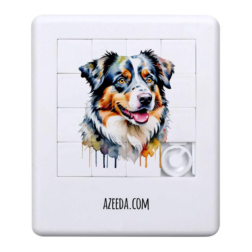 ‘Watercolour Style Australian Sheepdog’ Sliding Puzzle (PZ00045731)