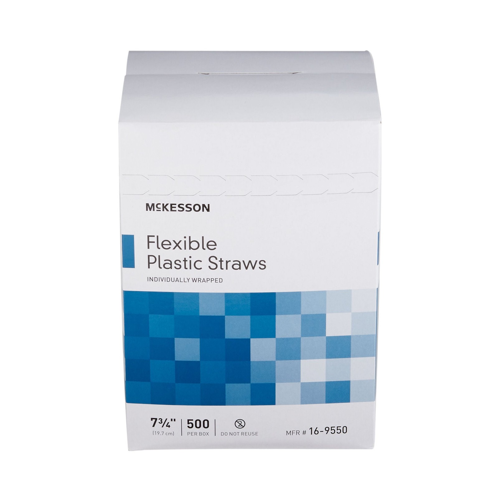 McKesson Disposable Flexible Drinking Straw White Plastic 10000 Ct 16-9550