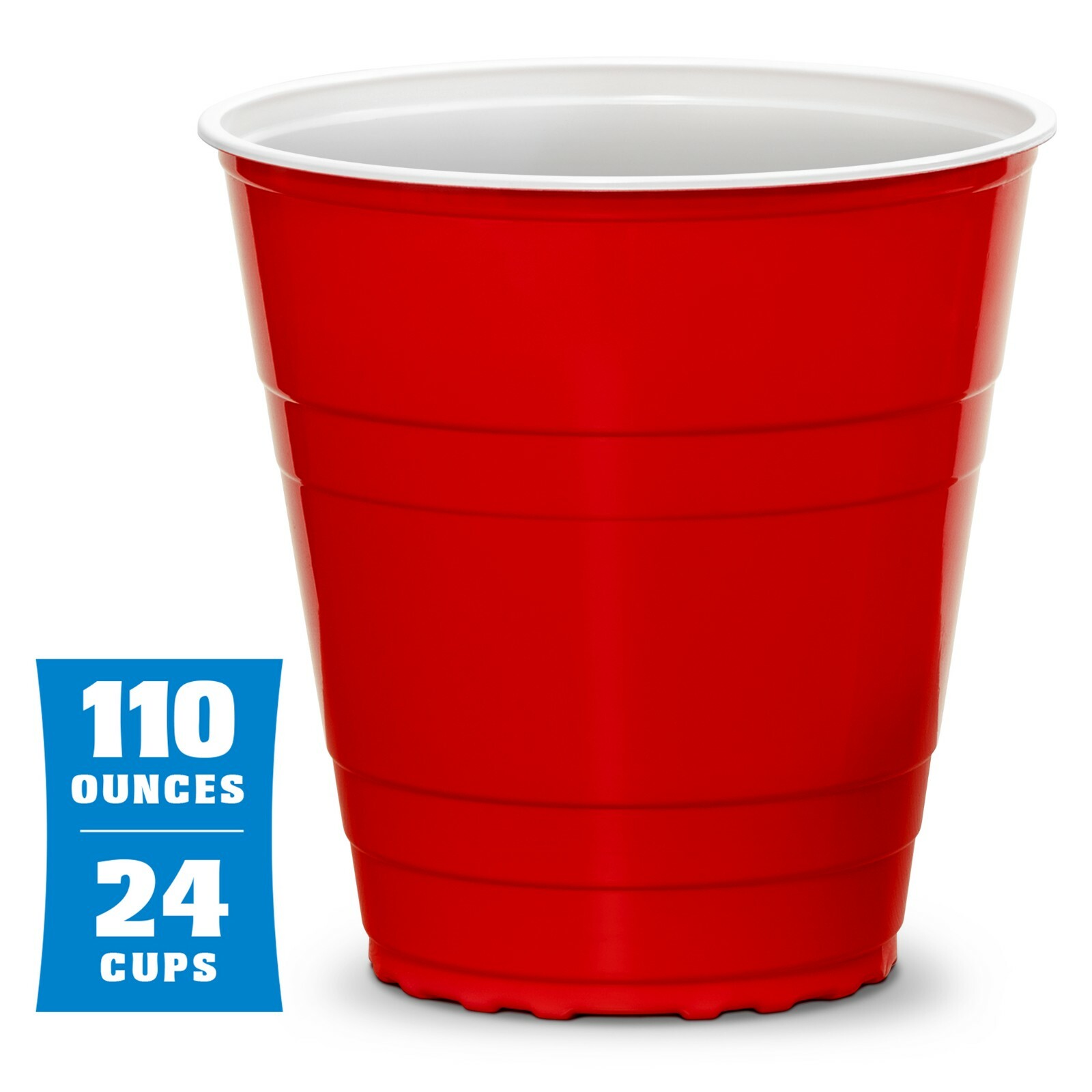 GoBig 110oz Giant Red Party Cups 24 PACK with 4 XL 3″ Pong Balls