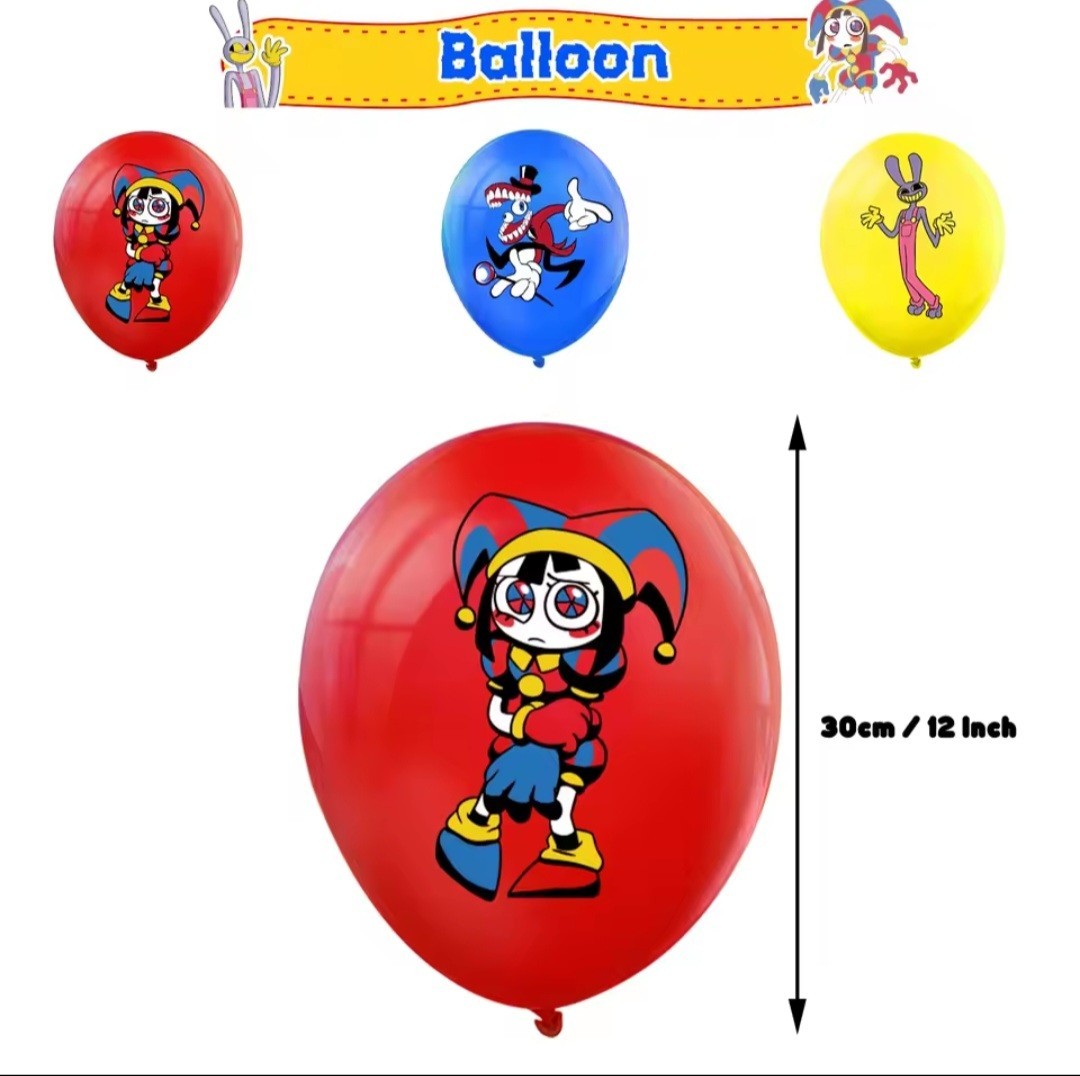 The Amazing Digital Circus Party Supply Banner Backdrop Toppers