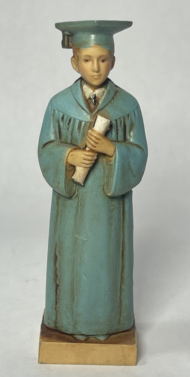 Vtg Male Graduate Light Blue Robe Cake Topper