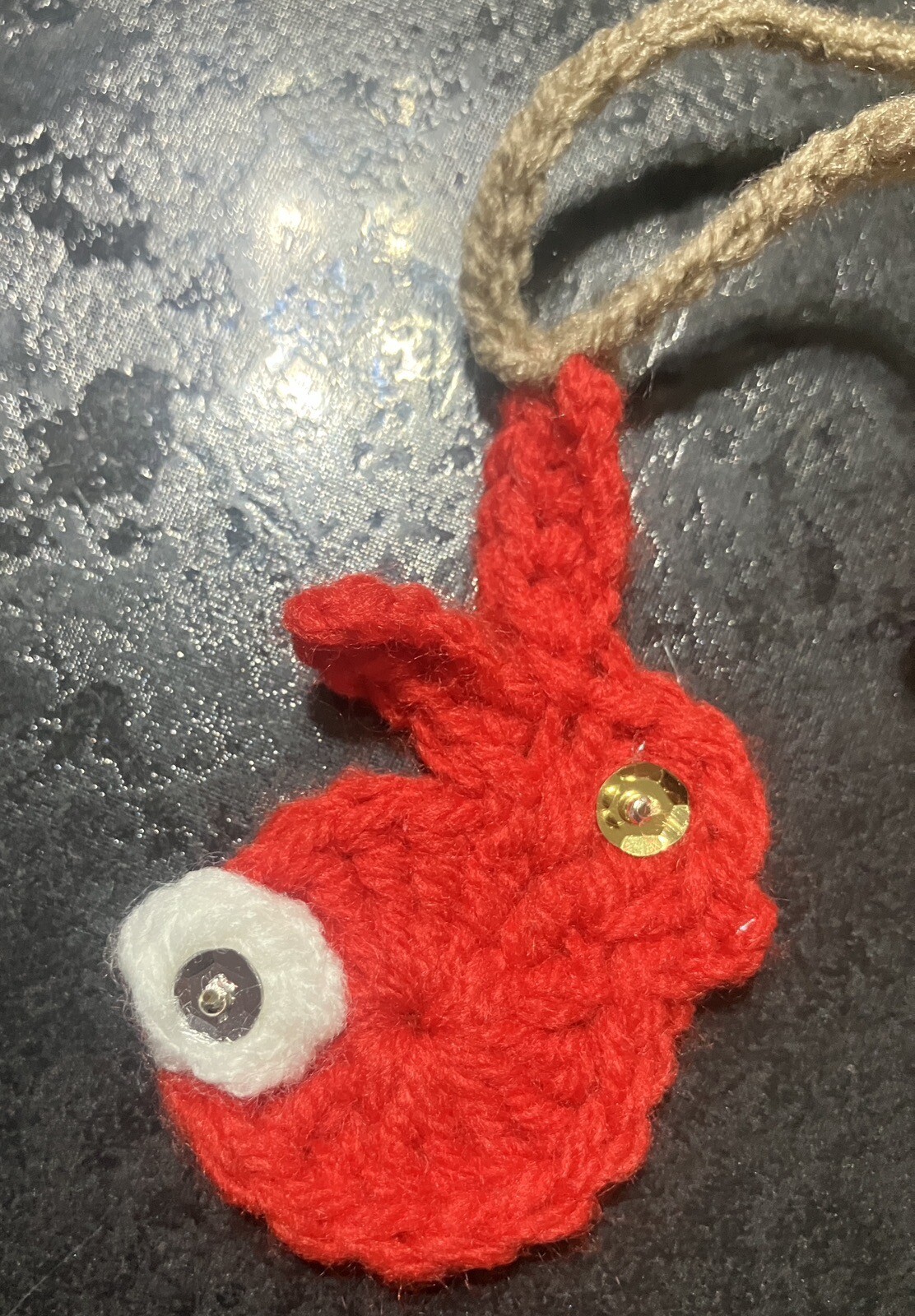 🐰NEW Rainbow Bunny Rabbit Hand Crochet sequin bunting camper SUMMER Gift