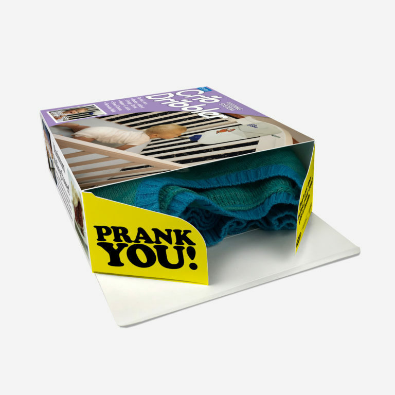 CRIB DRIBBLER – Prank Fake Funny PARODY Baby Shower Joke Gift Box