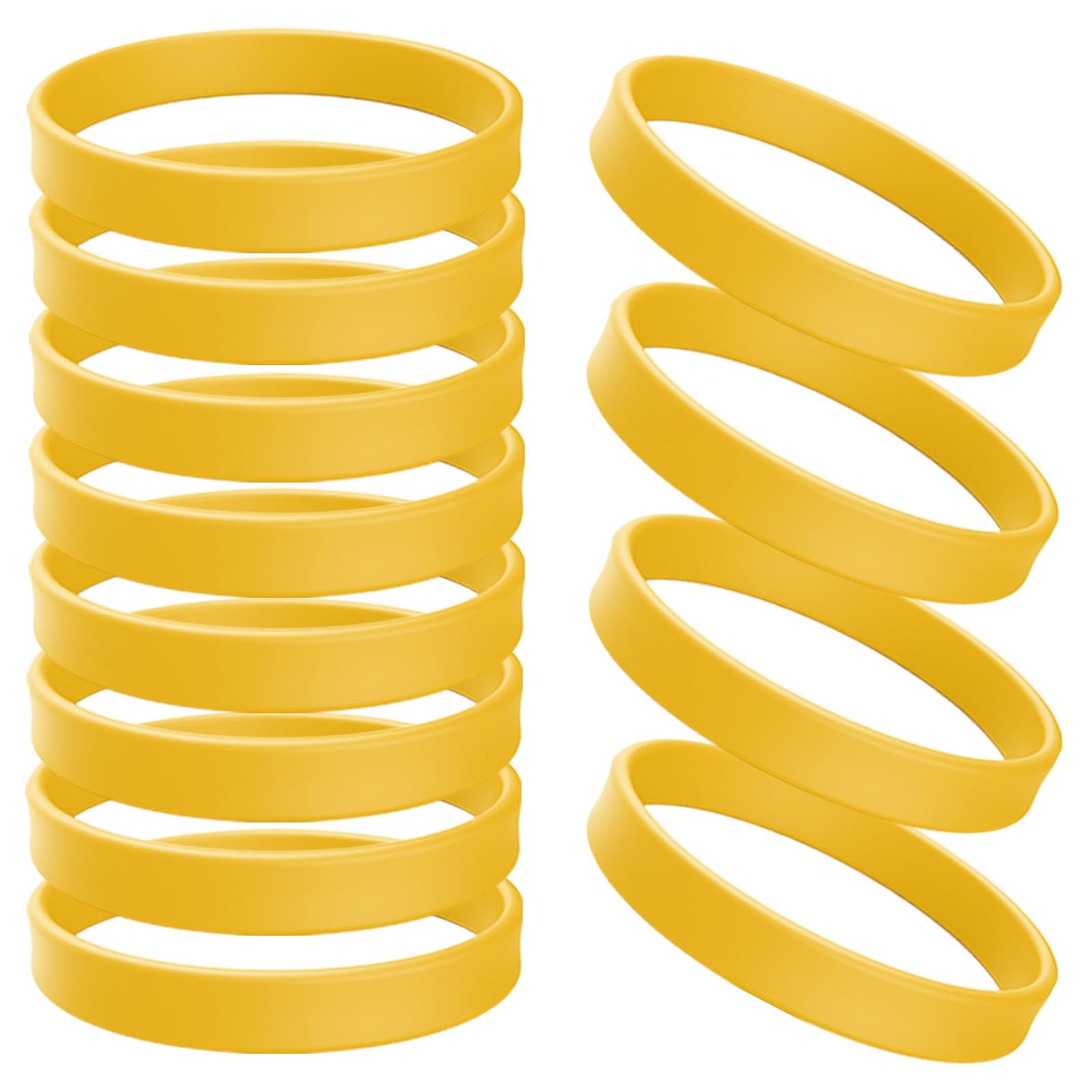 12 Pcs Solid Color Silicone Wristbands Blank Stretch Silicone Wristbands Colo…