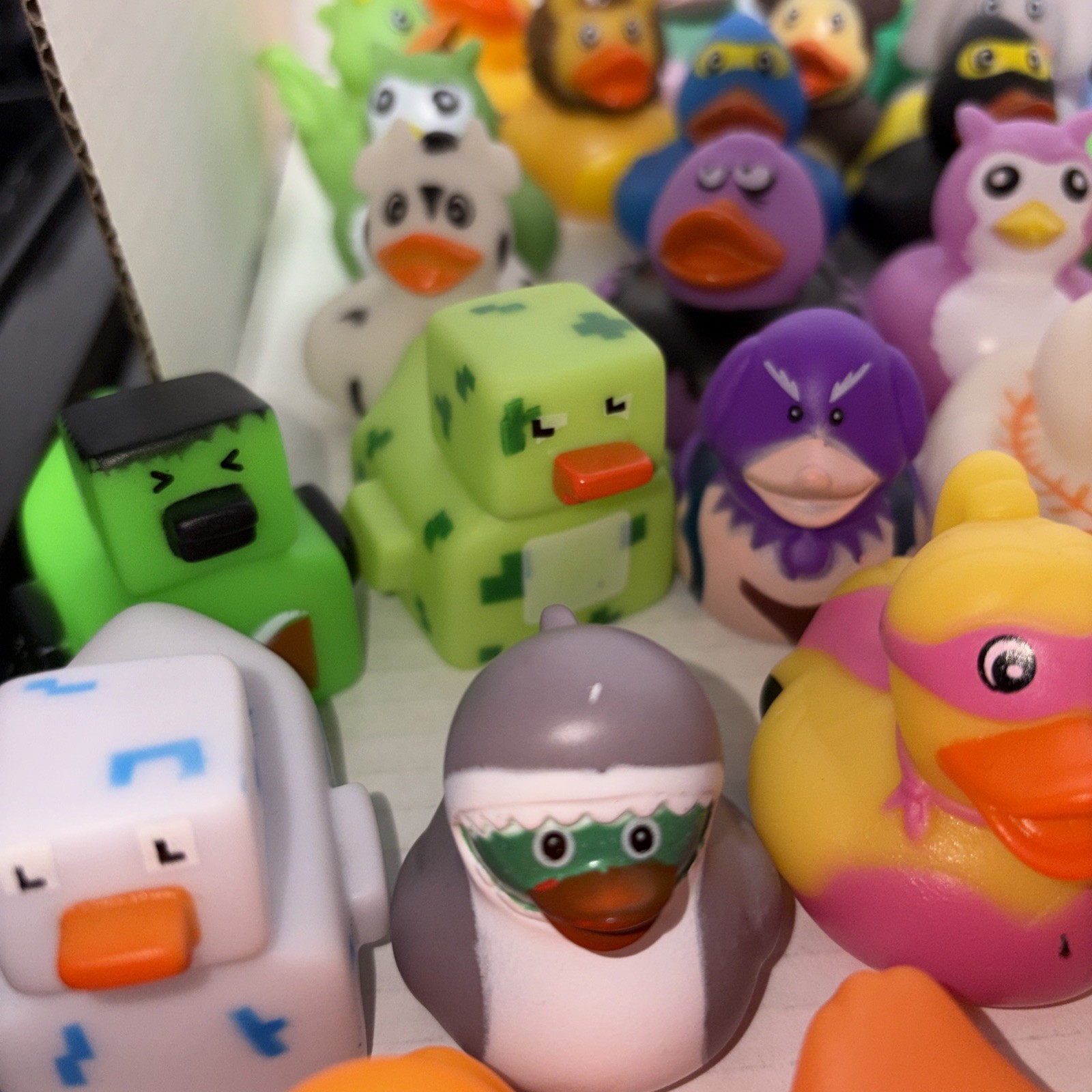 Rubber Ducks Duckies Lot Of 60+Jeep Play Ducked Party Favors No Duplicates 1”-3”