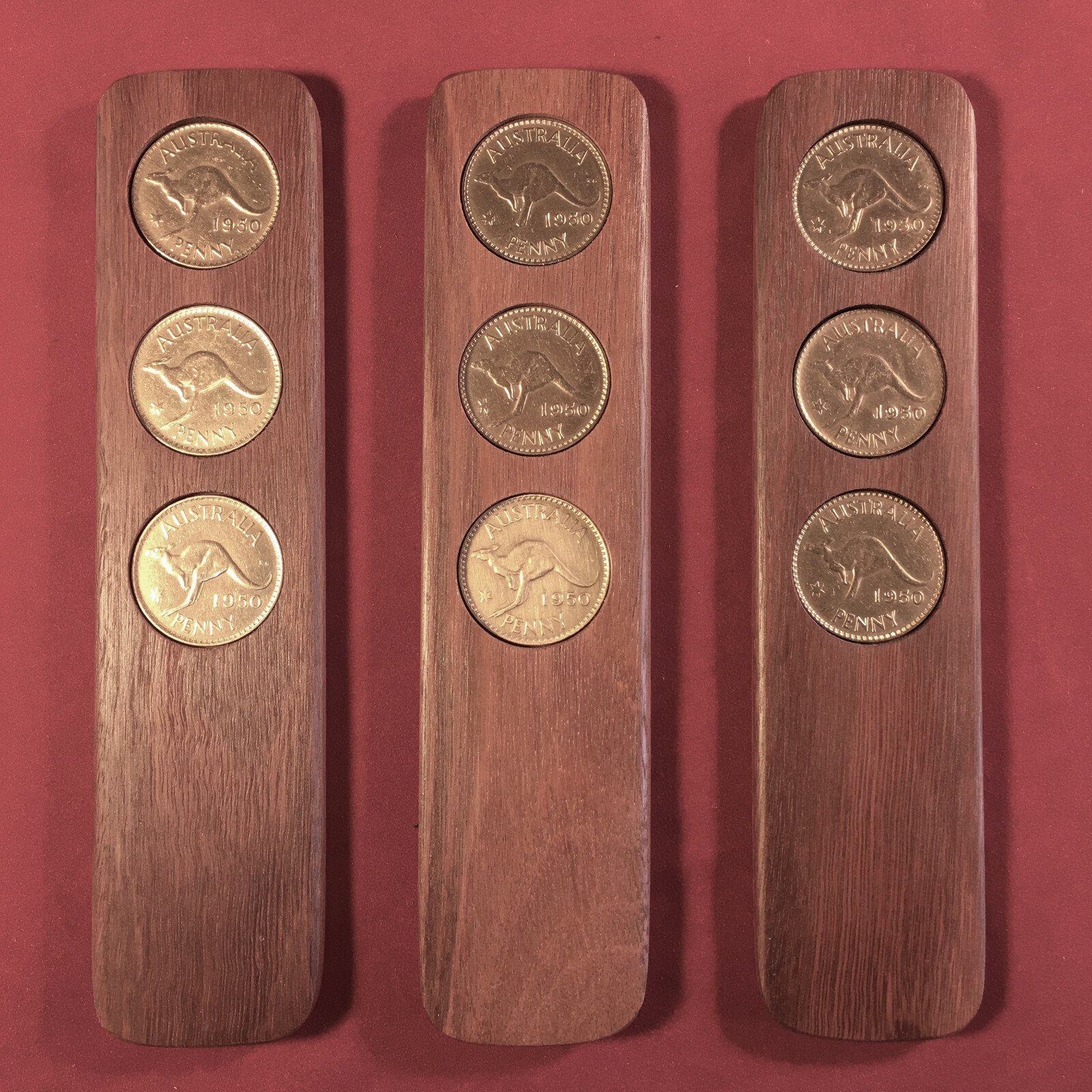 90th Anniversary Hardwood Two-Up Game Gift Present Wedding 1934 Australian Penny