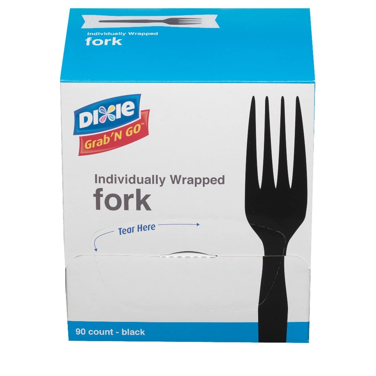 Dixie Individually Wrapped 6.104 Medium-Weight Polystyrene Plastic Fork By Gp