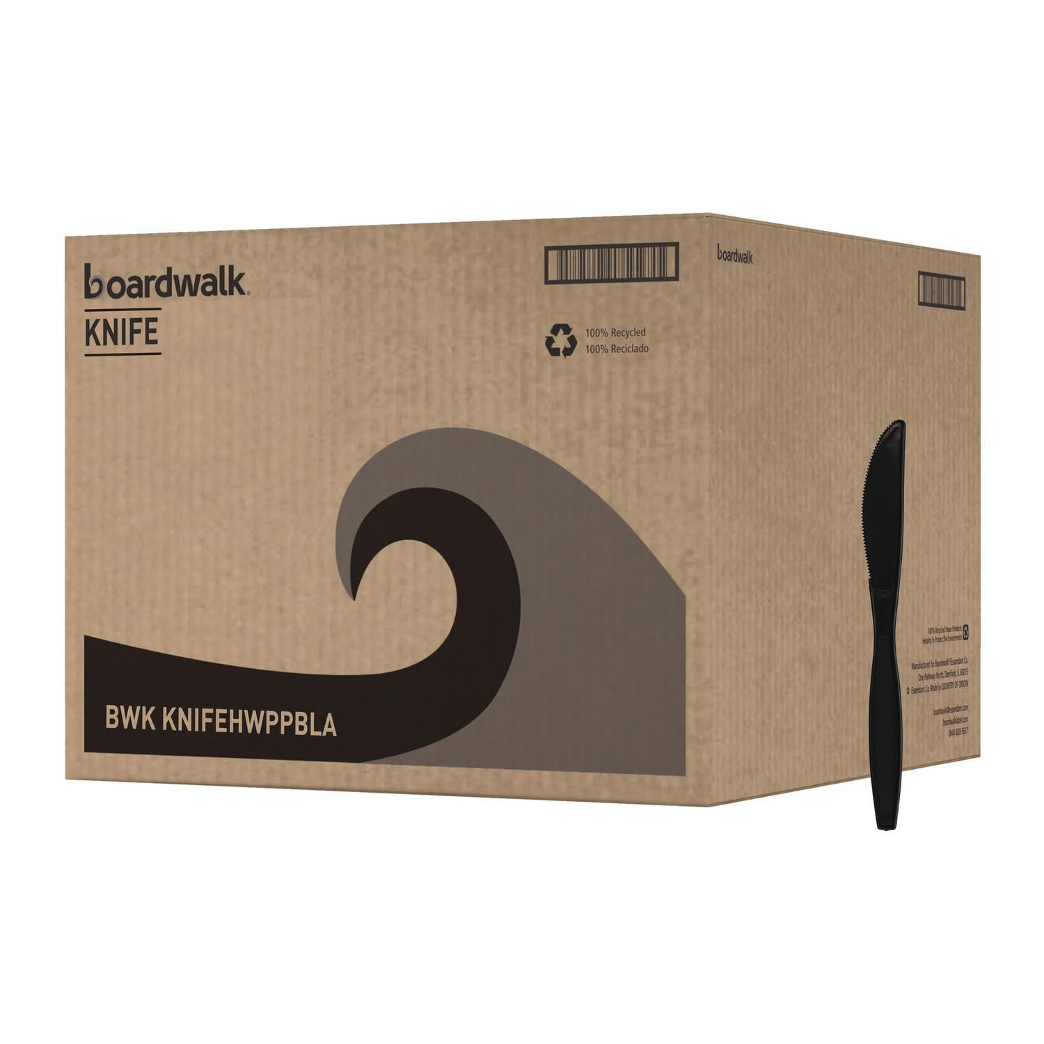 Heavyweight Polypropylene Cutlery, , Black, 1000/Carton