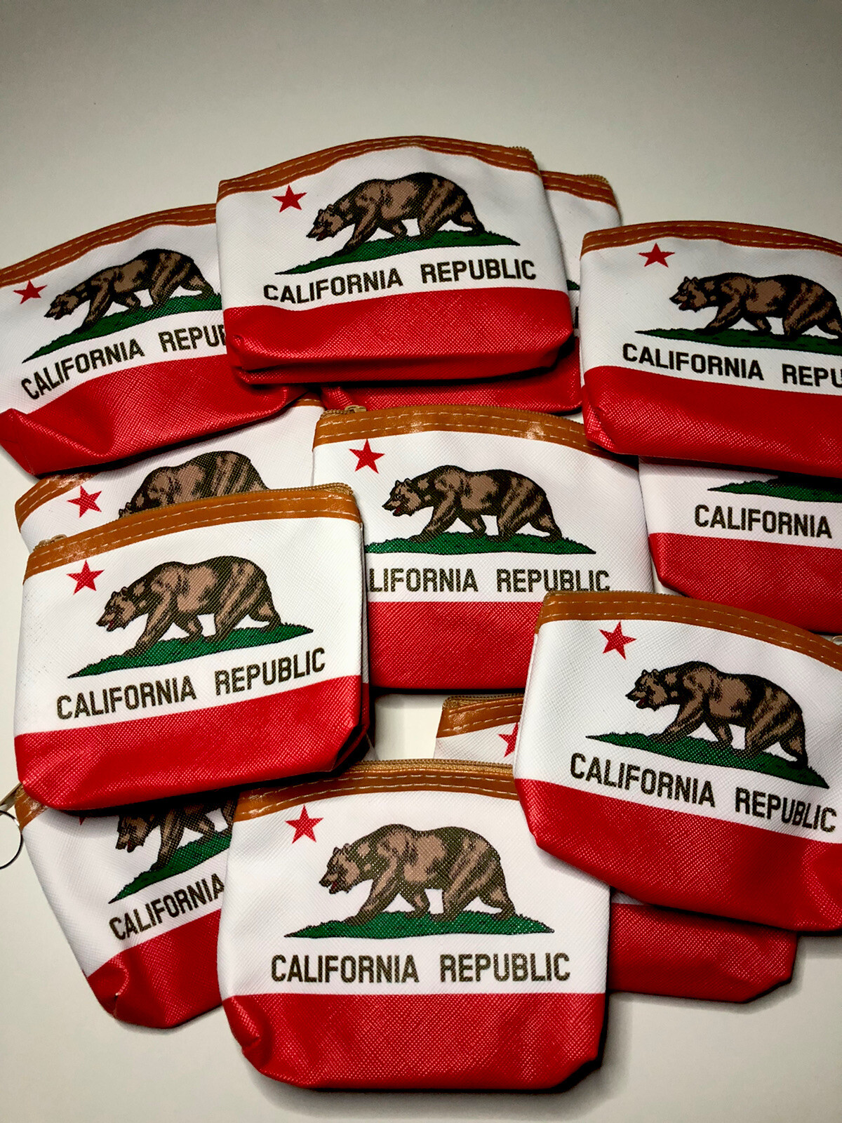 California Republic Theme Party Favors Keychain Coin Purse Candy Bag Fill Gifts