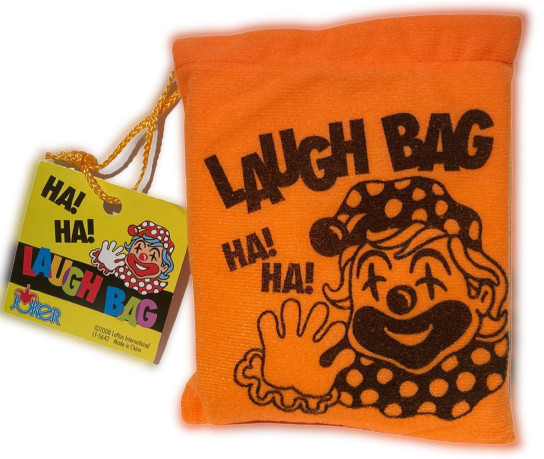 1 LAUGH BAG Laughing Sound Toy Prank Joke Gift Funny HA Box Clown Squeeze Trick