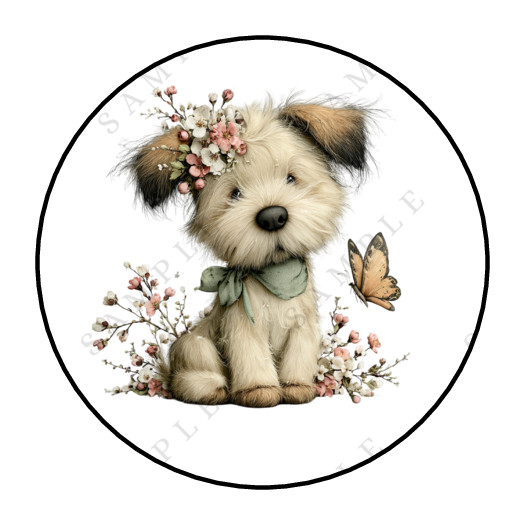 Cute dog puppy stickers labels tags envelope seals