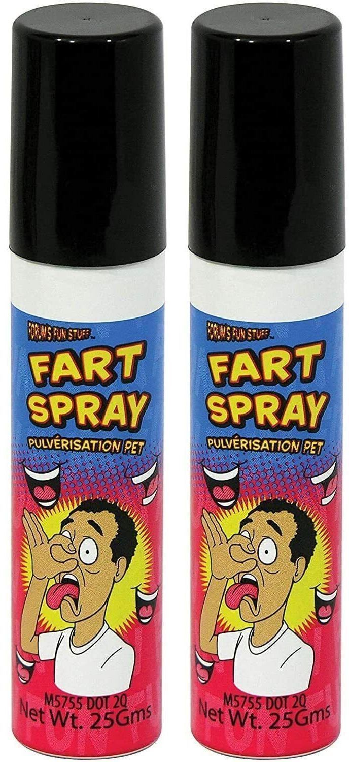 2 CANS OF FART BOMB SPRAY STINKY SMELLY GAS STINK BOMBS GAG GIFT PRANK JOKE POOP