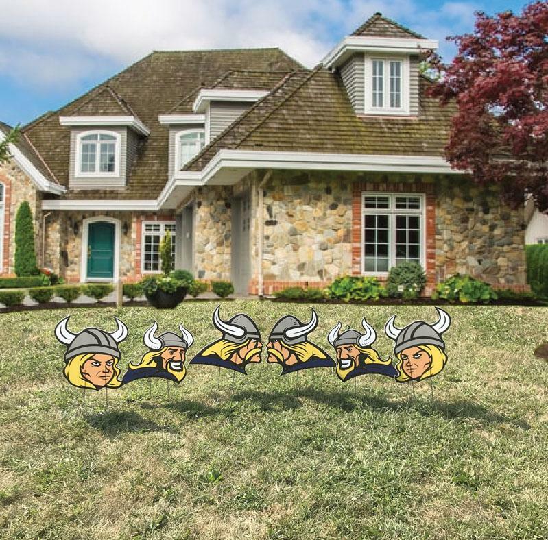 Viking Mascot Yard Accessory, Small, Viking Yard Signs, Various Colors