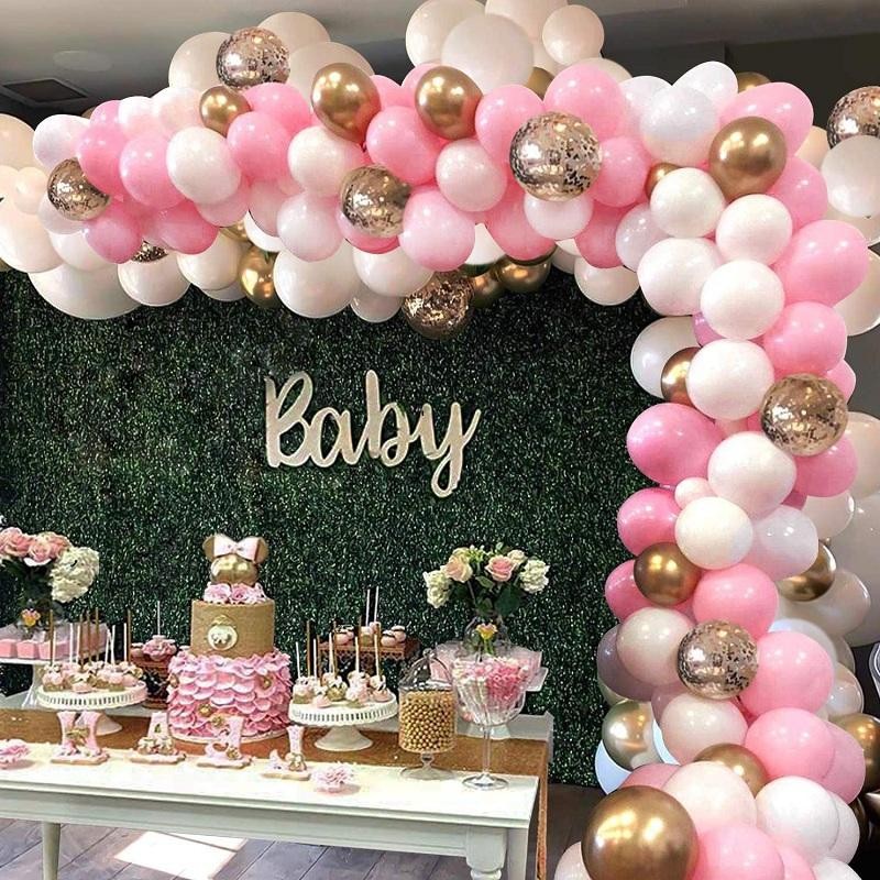 Balloons Retro Sage Confetti Balloons Olive Green Gold Pink Beige Latex Balloonx