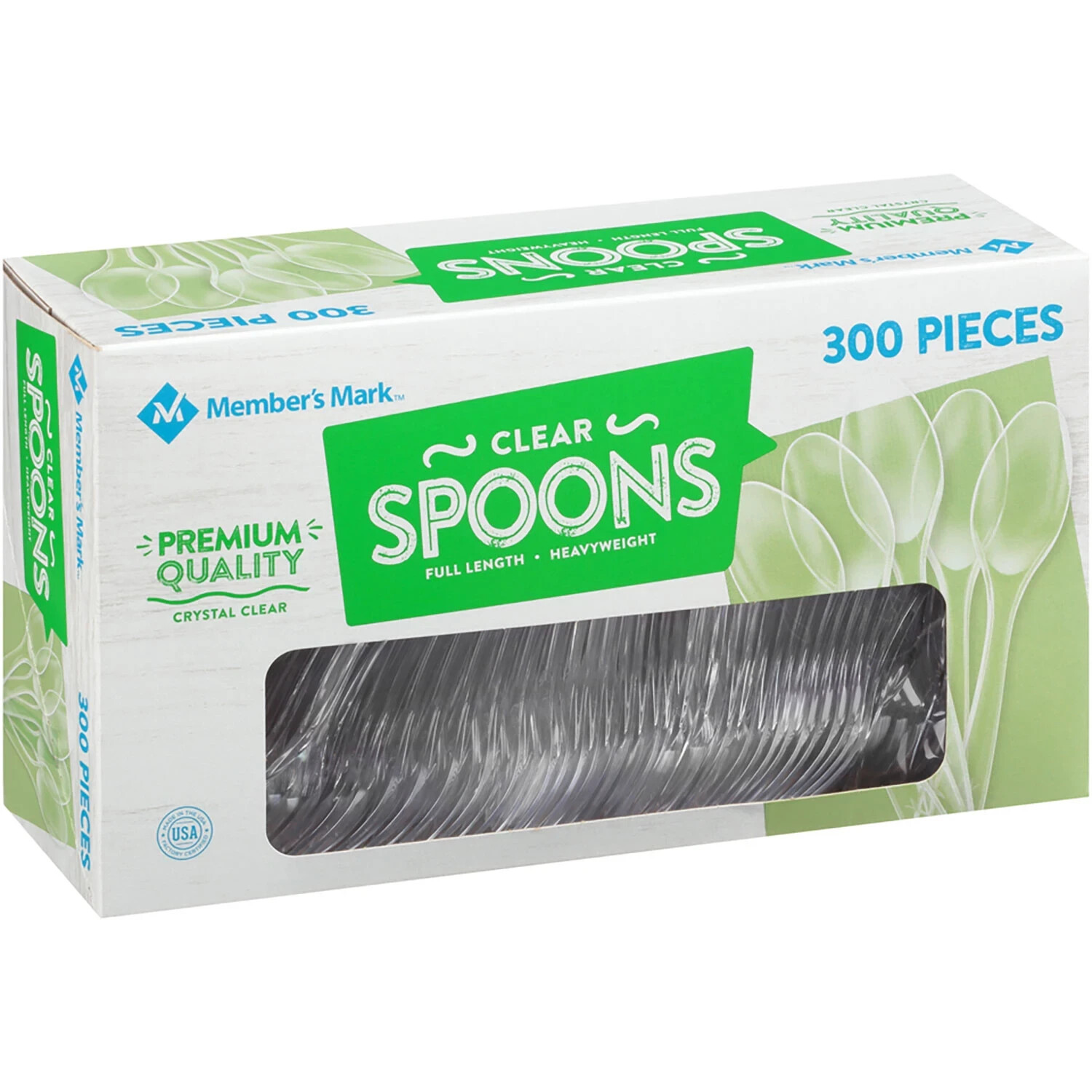 Member’s Mark Clear Plastic Spoons, Heavyweight (300 ct.) Great Price