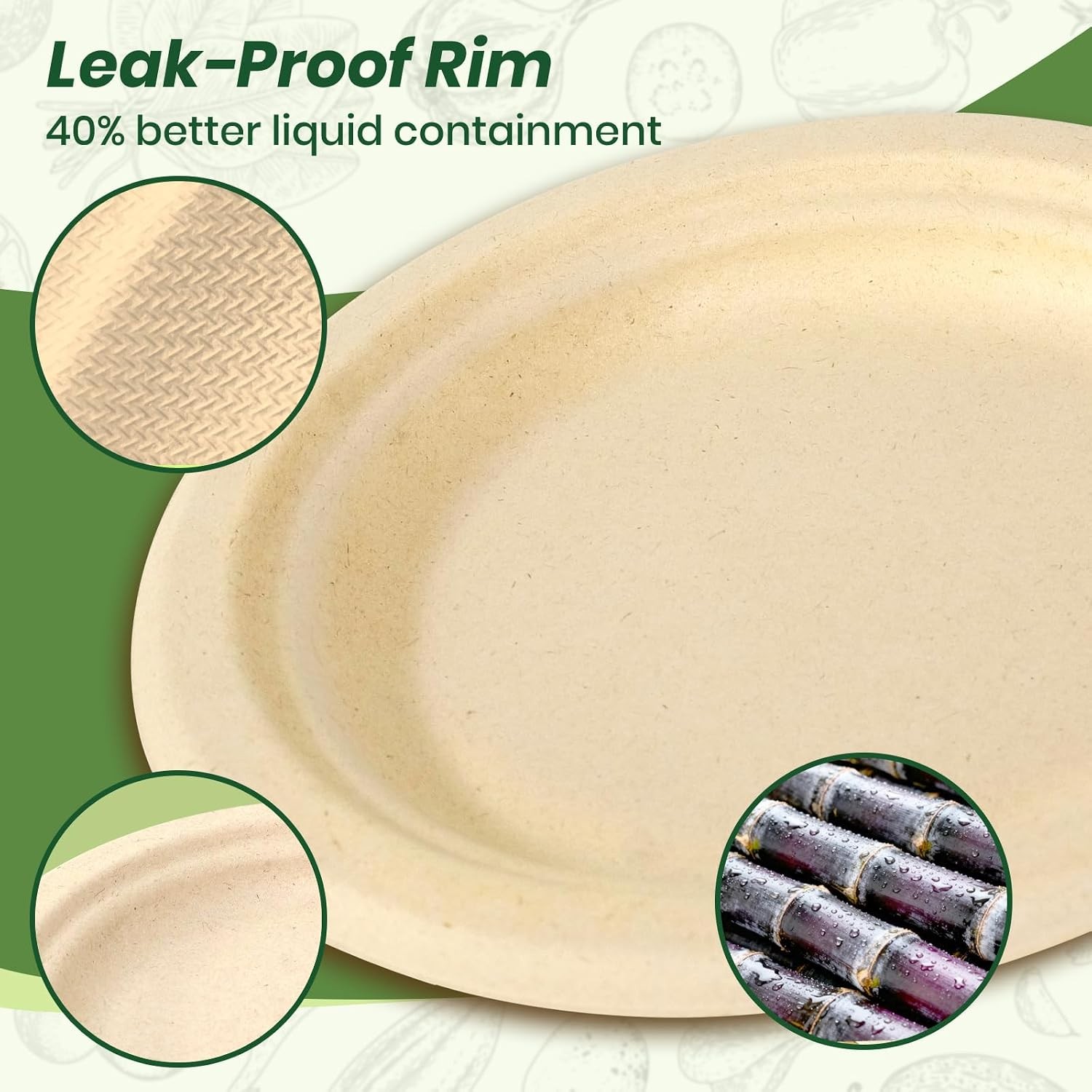 Disposable Paper Plates, 6 inch Heavy Duty Paper Plate, Soak and Cut Proof,