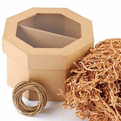 Factory Direct Craft Paper Mache Octagon Window Gift Box Set | 3 Piece Set