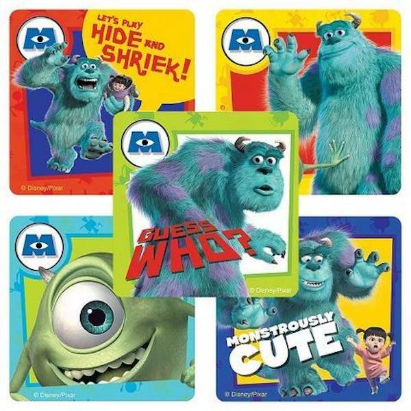 20 Disney Monsters Inc Stickers Party Favor Teacher Supply Mike Sully