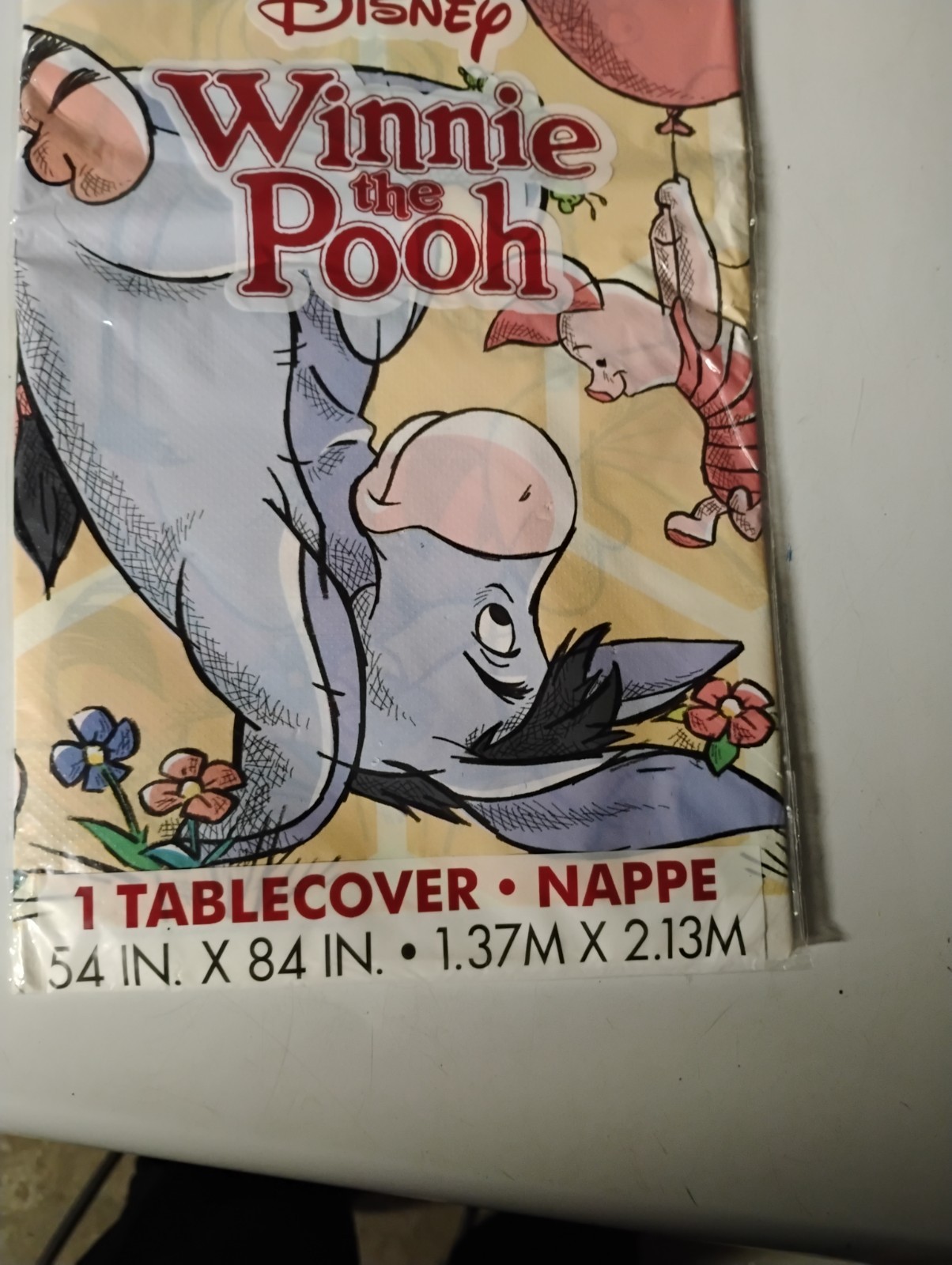 winne the pooh plastic table cloth for any occasion or baby shower
