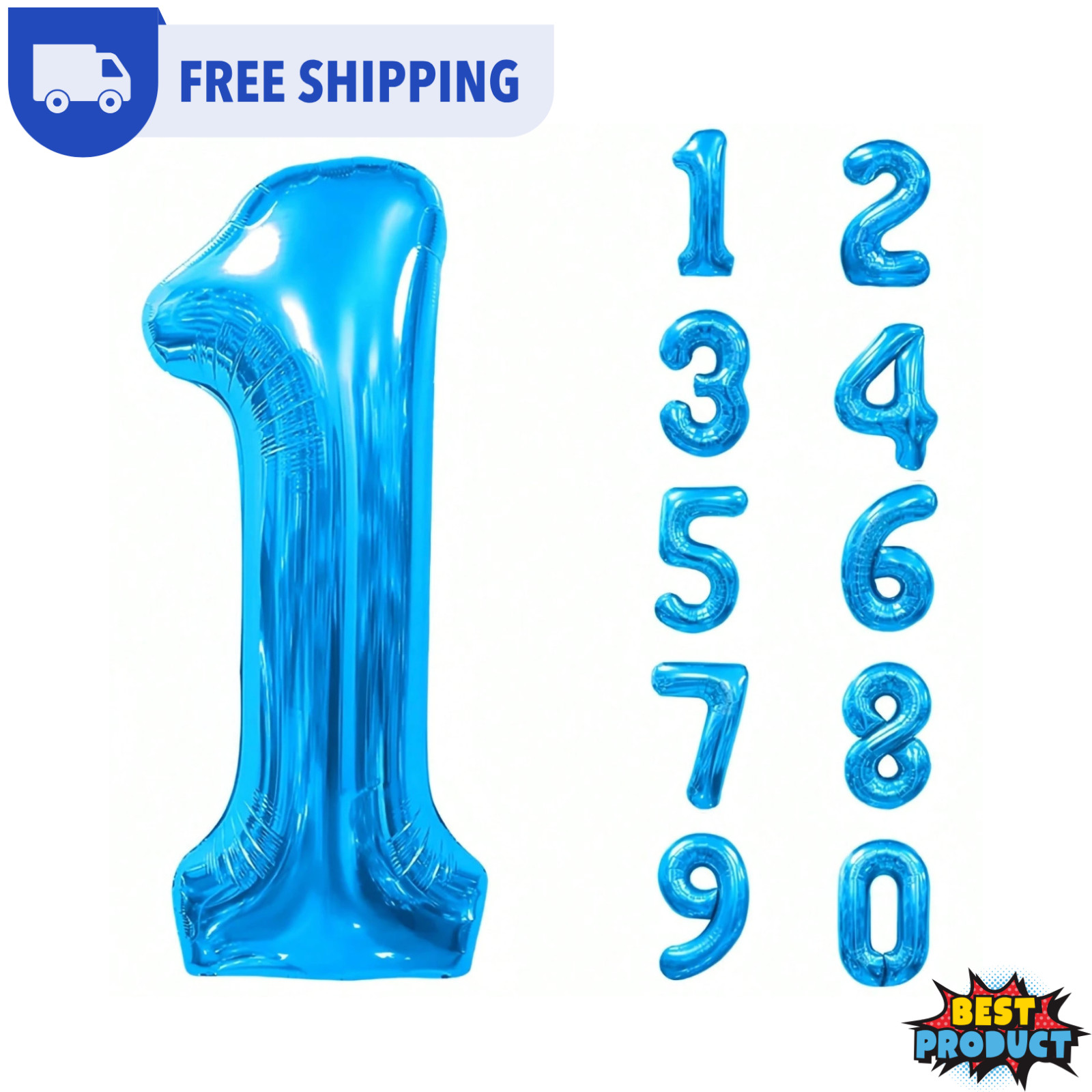 Large Number Balloons 40 Inch Foil 0-9 Giant Helium Air Birthday Party Decor USA